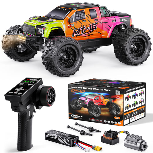 DIKAVEY 1/16 Scale 4WD RTR Brushless Monster Truck | MT16 (Orange)