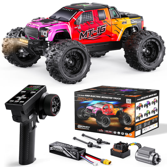 DIKAVEY 1/16 Scale 4WD RTR Brushless Monster Truck | MT16 (Red)