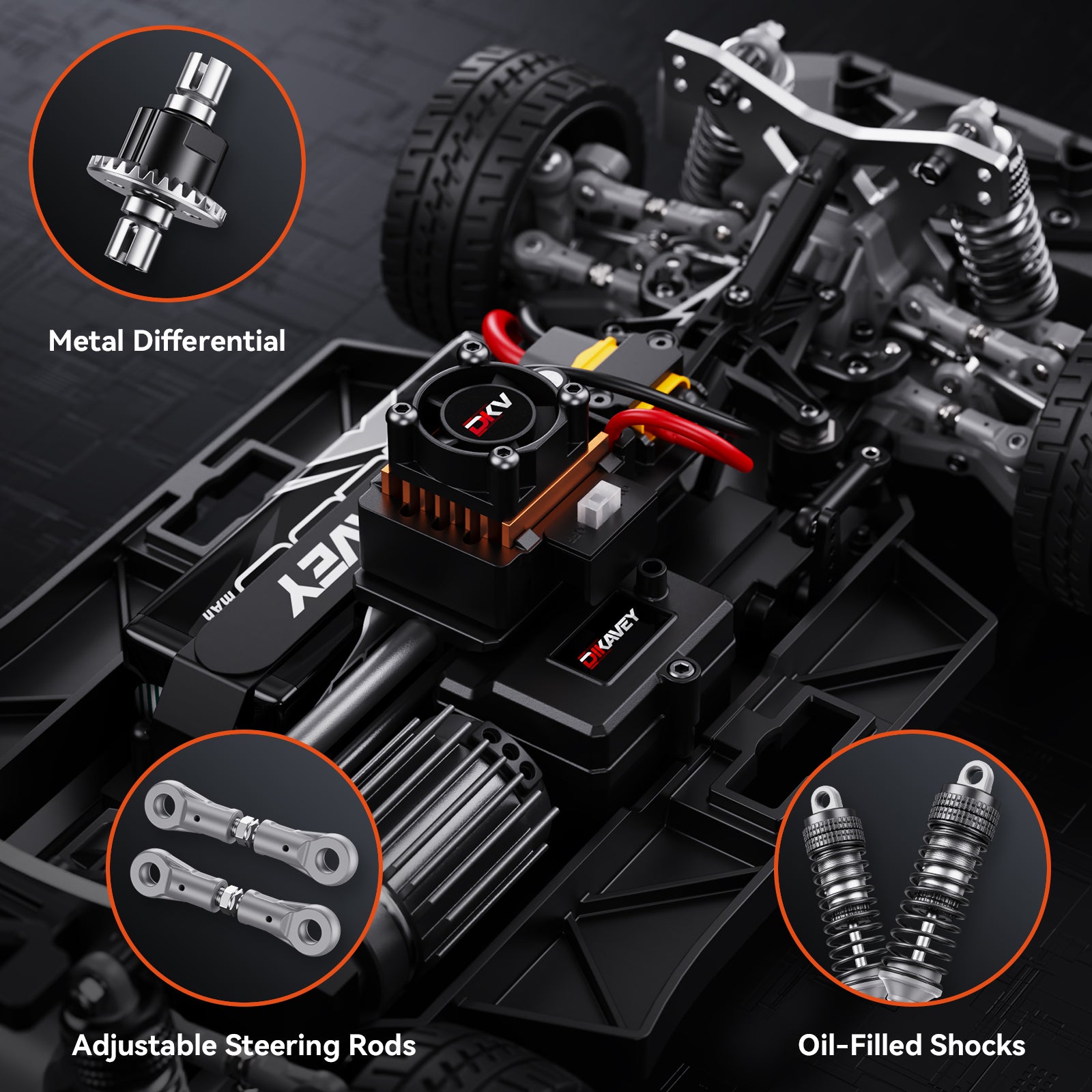 DIKAVEY 1/12 Maßstab RTR 4WD Brushless RC Rallyeauto | RX12 (Blau)
