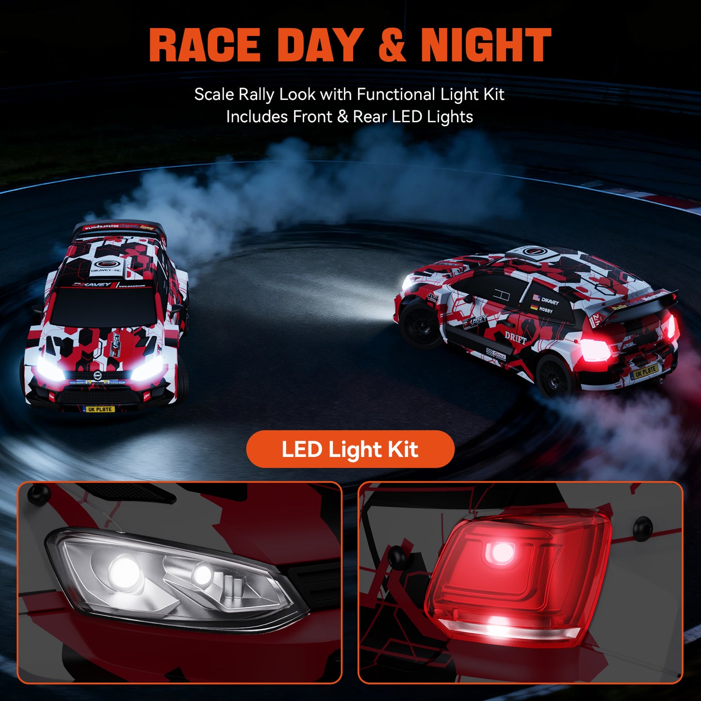 DIKAVEY 1/12 Scale RTR 4WD Brushless RC Rally Car | RX12(Pink)