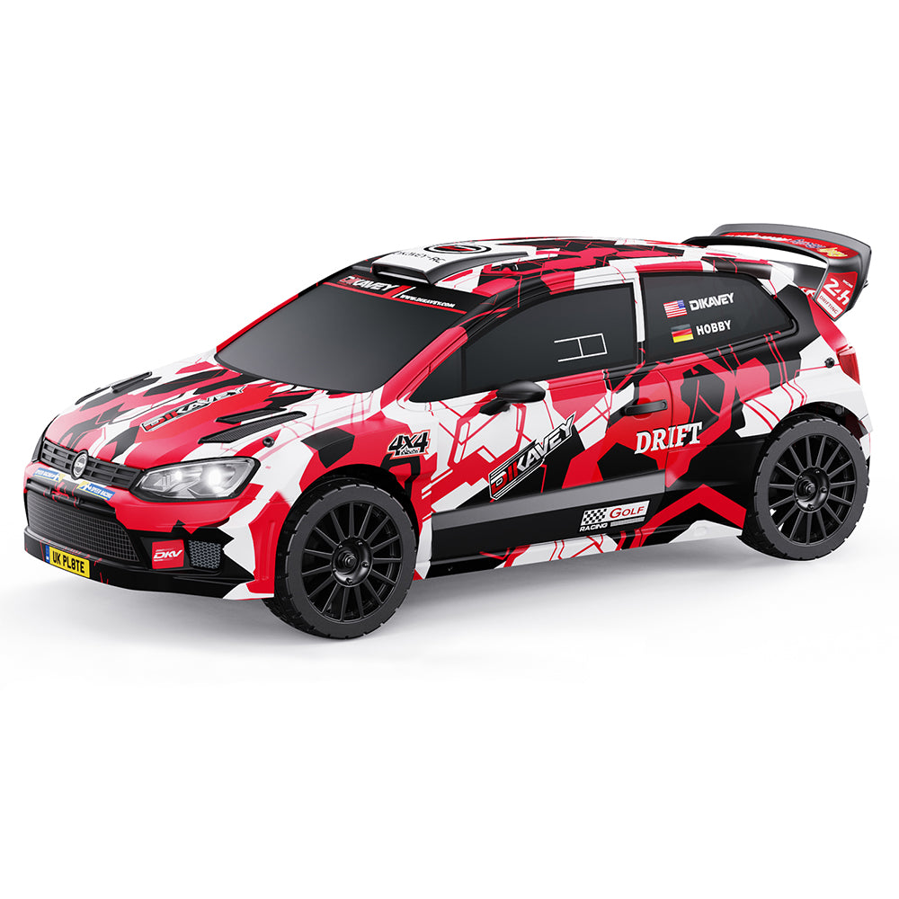 DIKAVEY 1/12 Scale RTR 4WD Brushless RC Rally Car | RX12 (Red)