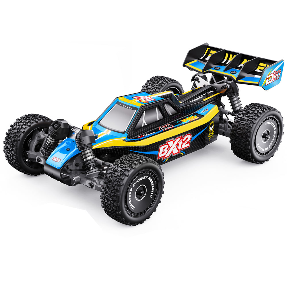 DIKAVEY 1/12 Maßstab RTR 4WD Metall Brushless RC Buggy | BX12 (Blau-Gelb)