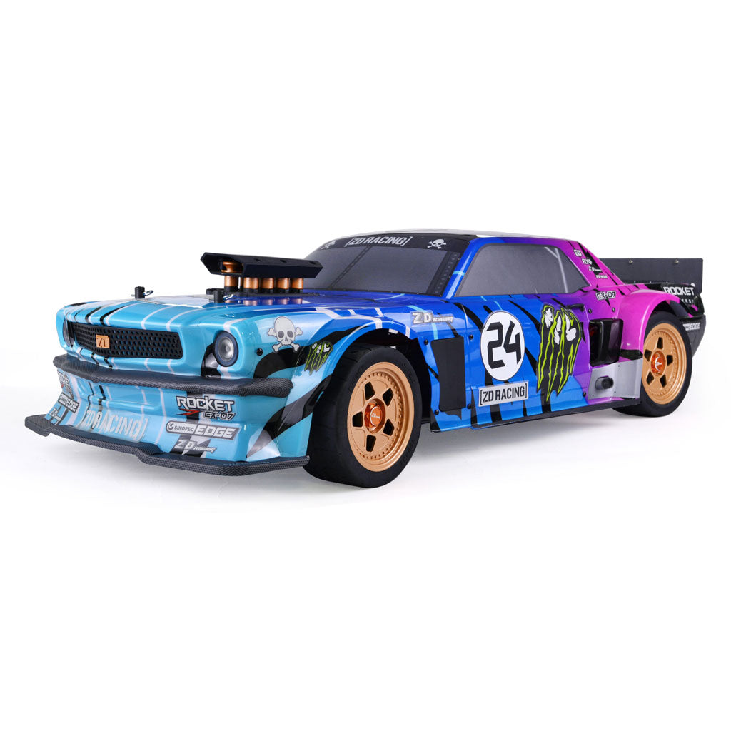 ZD 1/7 Scale 4WD High-Speed Brushless On-Road Muscle Car | EX-07 (Blue)