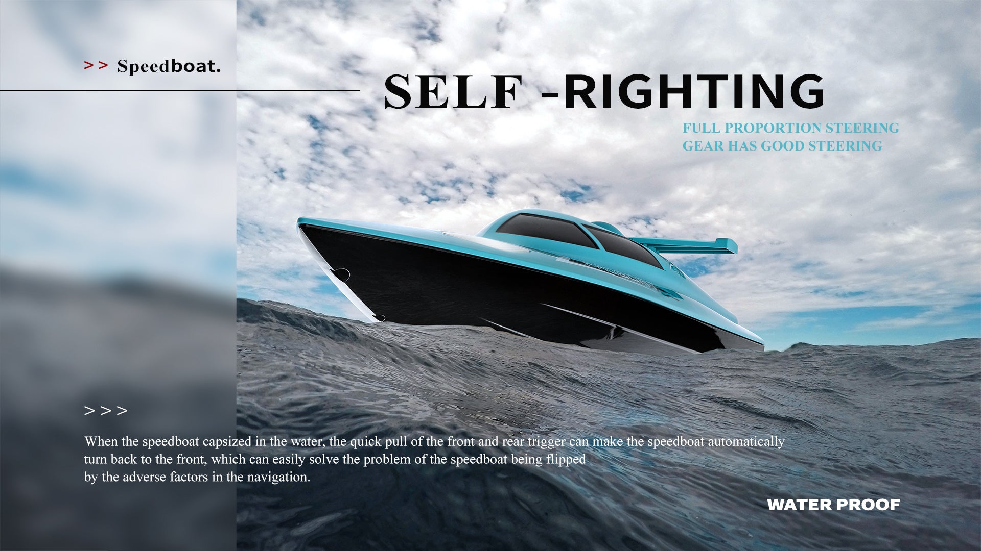 High-Speed Brushless RC Boat with Self-Righting System | WL911