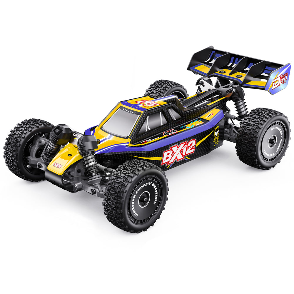 DIKAVEY 1/12 Maßstab RTR 4WD Metall Brushless RC Buggy | BX12 (Gelb-Lila)