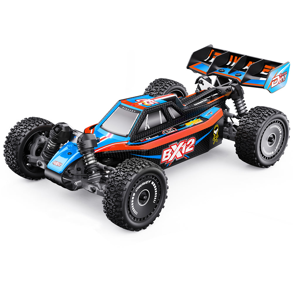 DIKAVEY 1/12 Maßstab RTR 4WD Metall Brushless RC Buggy | BX12 (Blau-Orange)