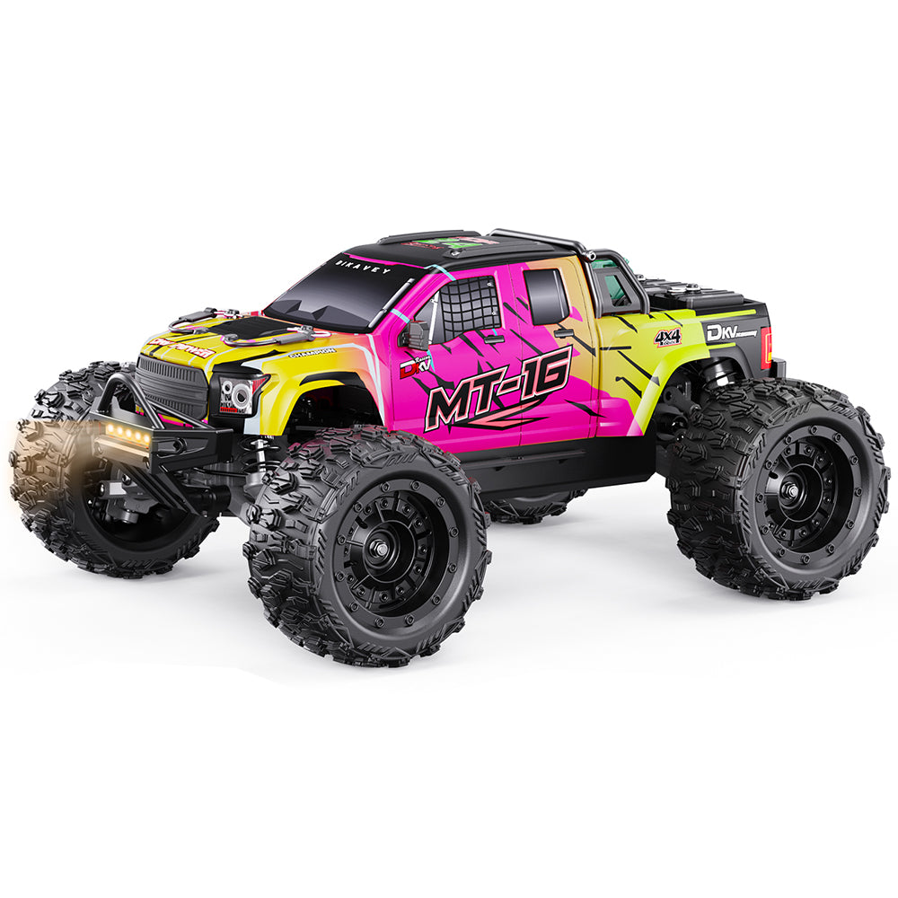 DIKAVEY 1/16 Scale 4WD RTR Brushless Monster Truck | MT16 （Pink） 