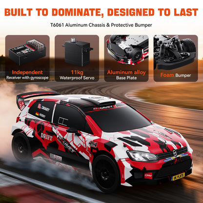 DIKAVEY 1/12 Scale RTR 4WD Brushless RC Rally Car | RX12（Green）