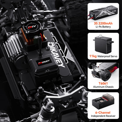 DIKAVEY 1/16 Scale 4WD RTR Brushless Monster Truck | MT16 （Orange）