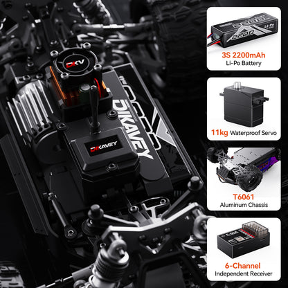 DIKAVEY 1/16 Scale 4WD RTR Brushless Monster Truck | MT16 （Blue）