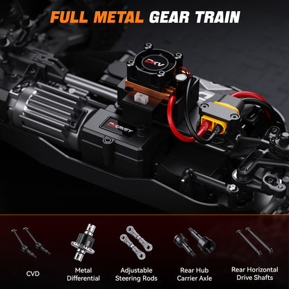 DIKAVEY 1/12 Scale RTR 4WD Metal Brushless RC  Buggy | BX12 （Red-Yellow）