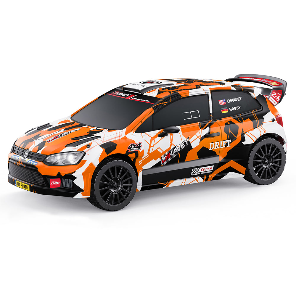 DIKAVEY 1/12 Scale RTR 4WD Brushless RC Rally Car | RX12（Orange）