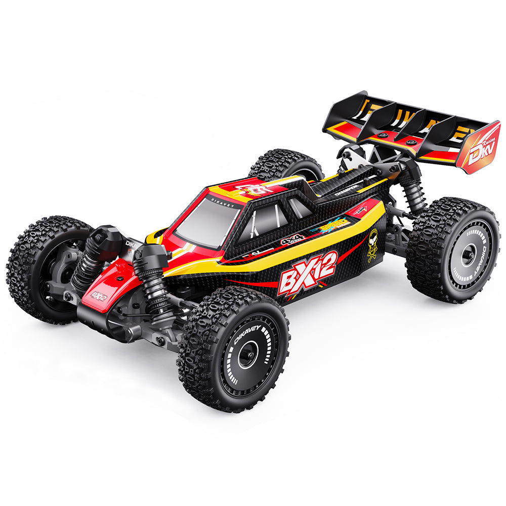 DIKAVEY 1/12 Maßstab RTR 4WD Metall Brushless RC Buggy | BX12 (Rot-Gelb)