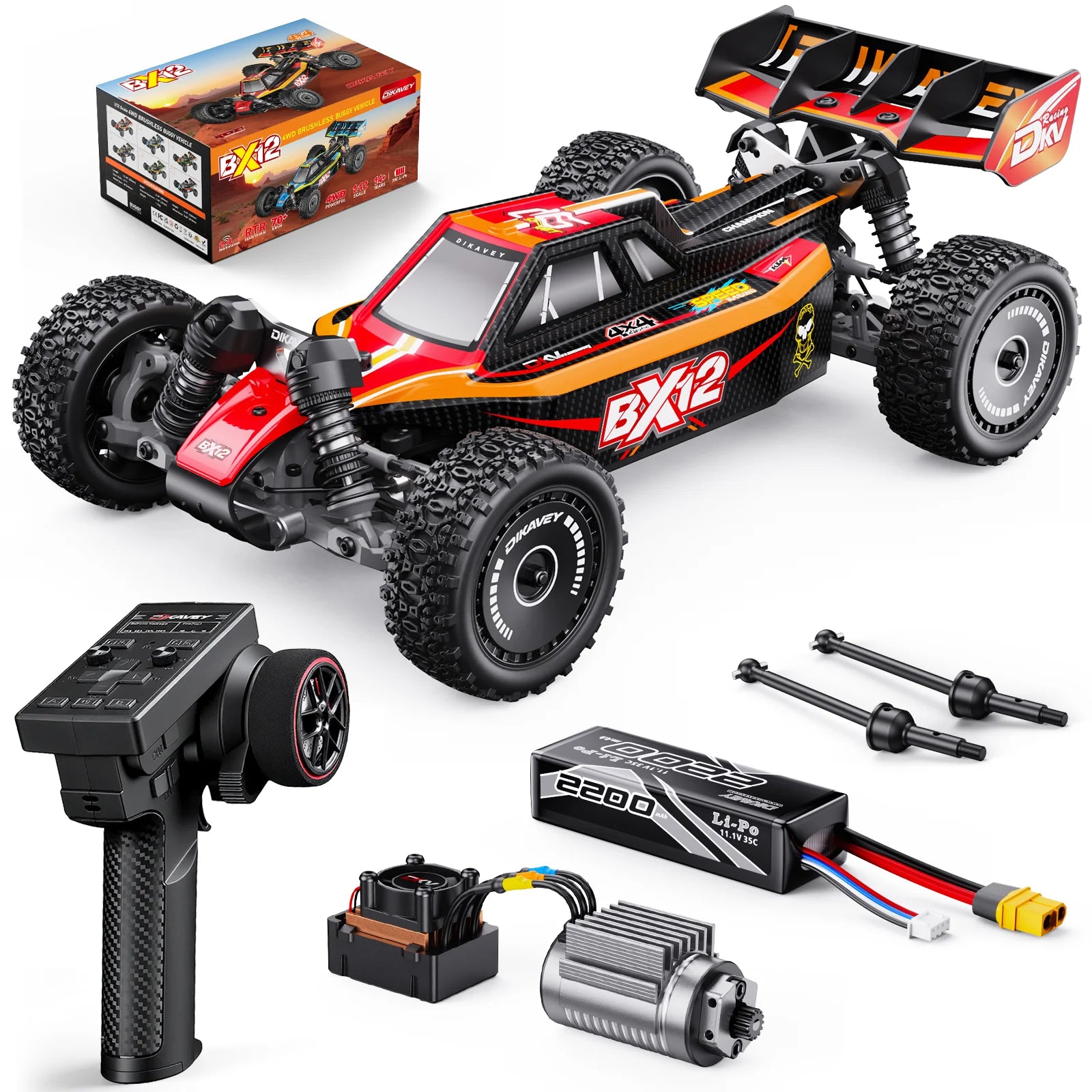 DIKAVEY 1/12 Scale RTR 4WD Metal Brushless RC  Buggy | BX12