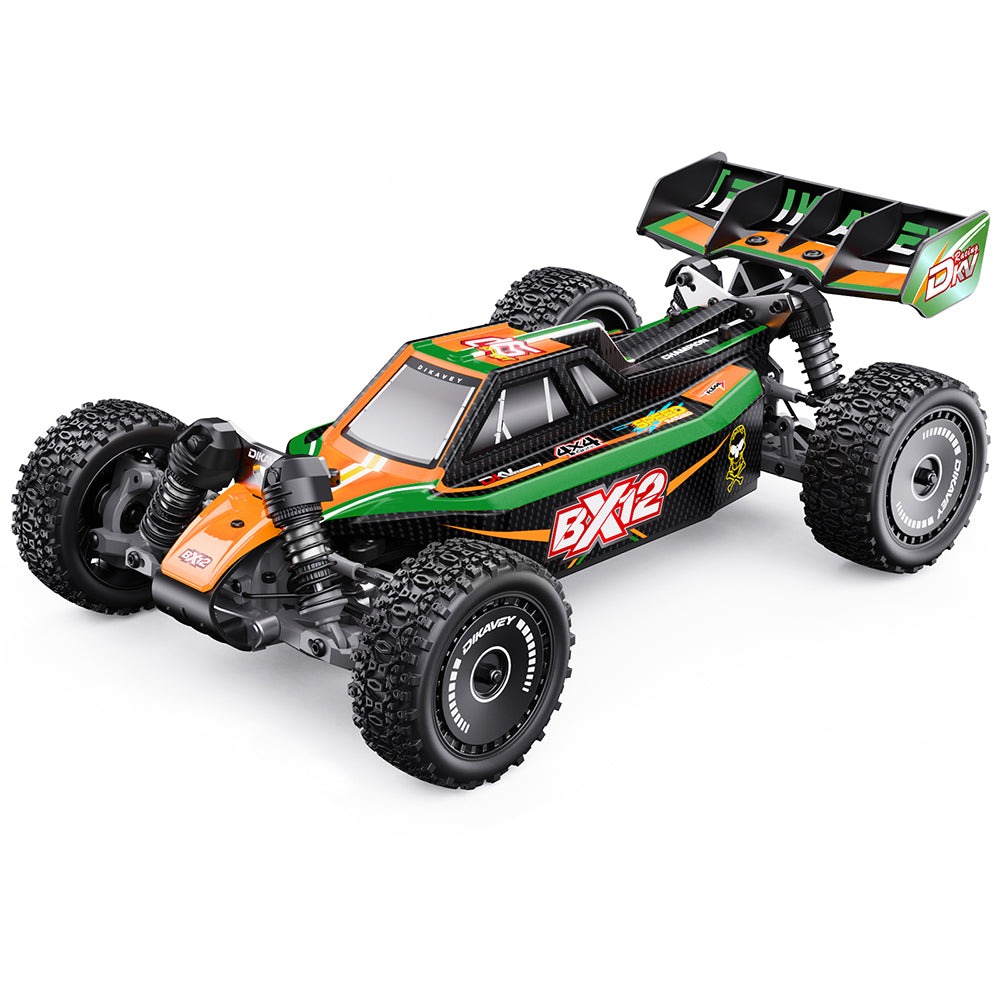 DIKAVEY 1/12 Maßstab RTR 4WD Metall Brushless RC Buggy | BX12 (Orange-Grün)
