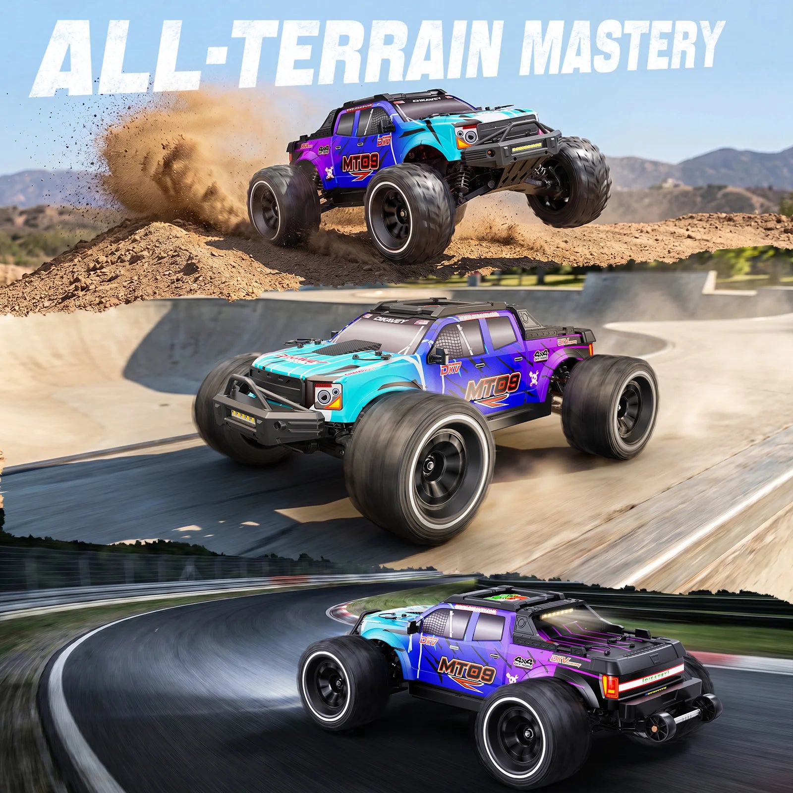 DIKAVEY 1/9 Scale 4WD Brushless RC Monster Truck | MT09