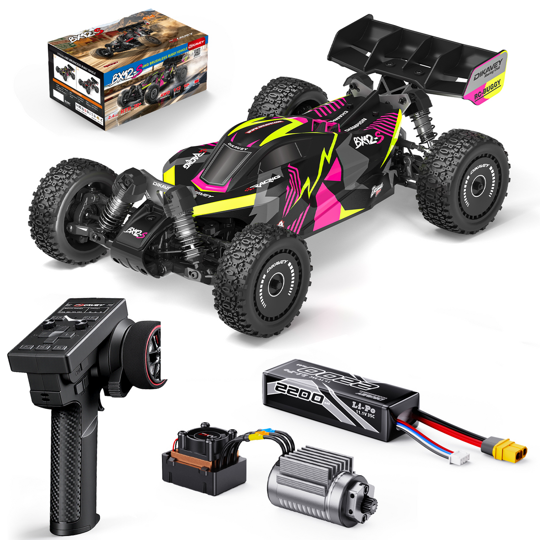 DIKAVEY 1/12 Scale RTR 4WD Metal Brushless RC  Buggy | BX12-S （Typhoon Version）
