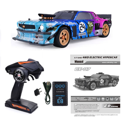 ZD 1/7 Scale 4WD High-Speed Brushless On-Road Muscle Car | EX-07 (Blue)