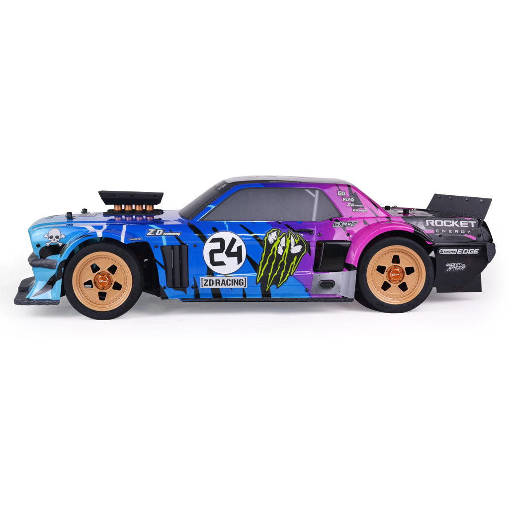 ZD 1/7 Scale 4WD High-Speed Brushless On-Road Muscle Car | EX-07 (Blue)