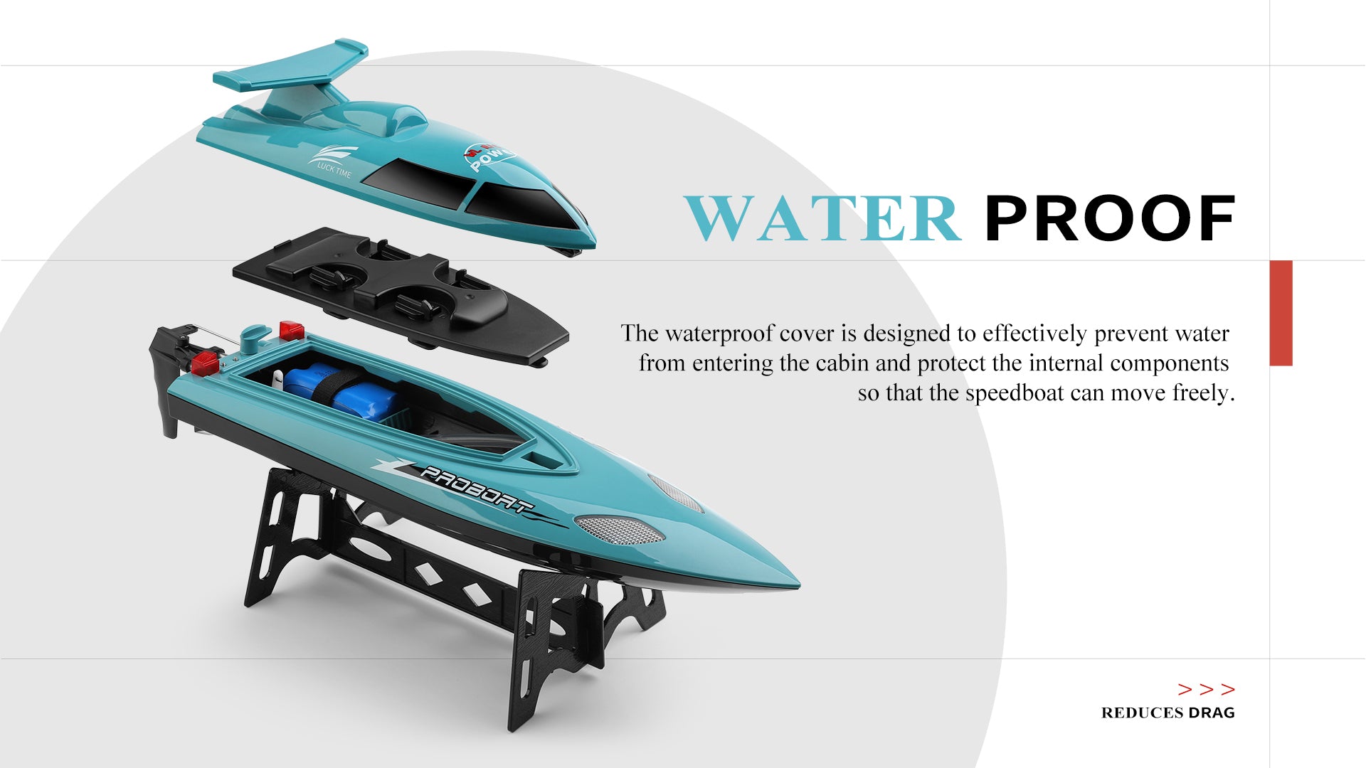 High-Speed Brushless RC Boat with Self-Righting System | WL911