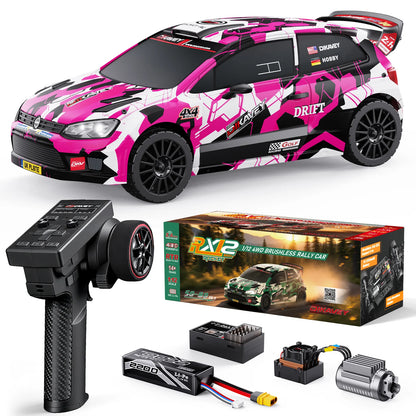 DIKAVEY 1/12 Maßstab RTR 4WD Brushless RC Rallyeauto | RX12 (Rot) 