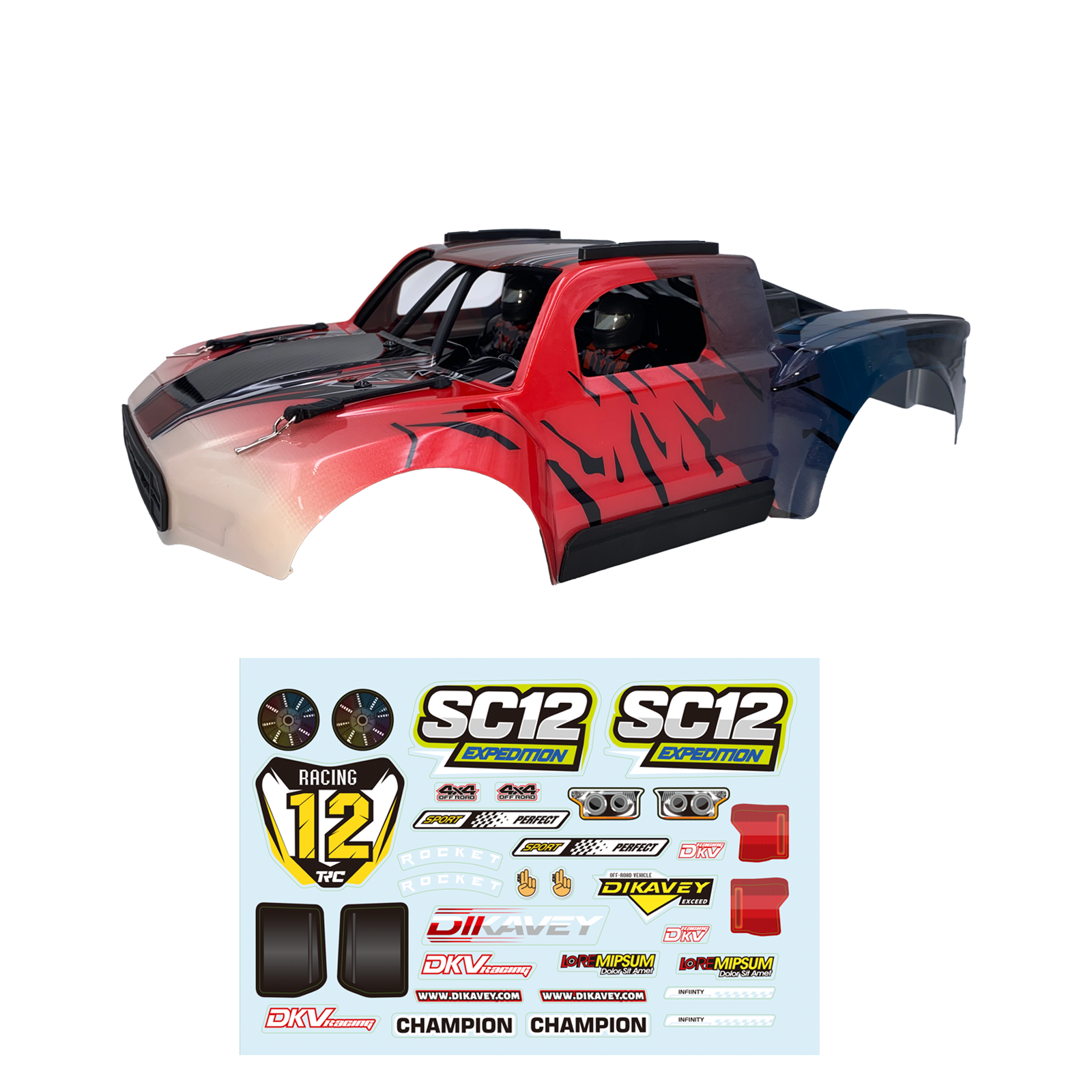 PC Car Body For SC12 （12043）