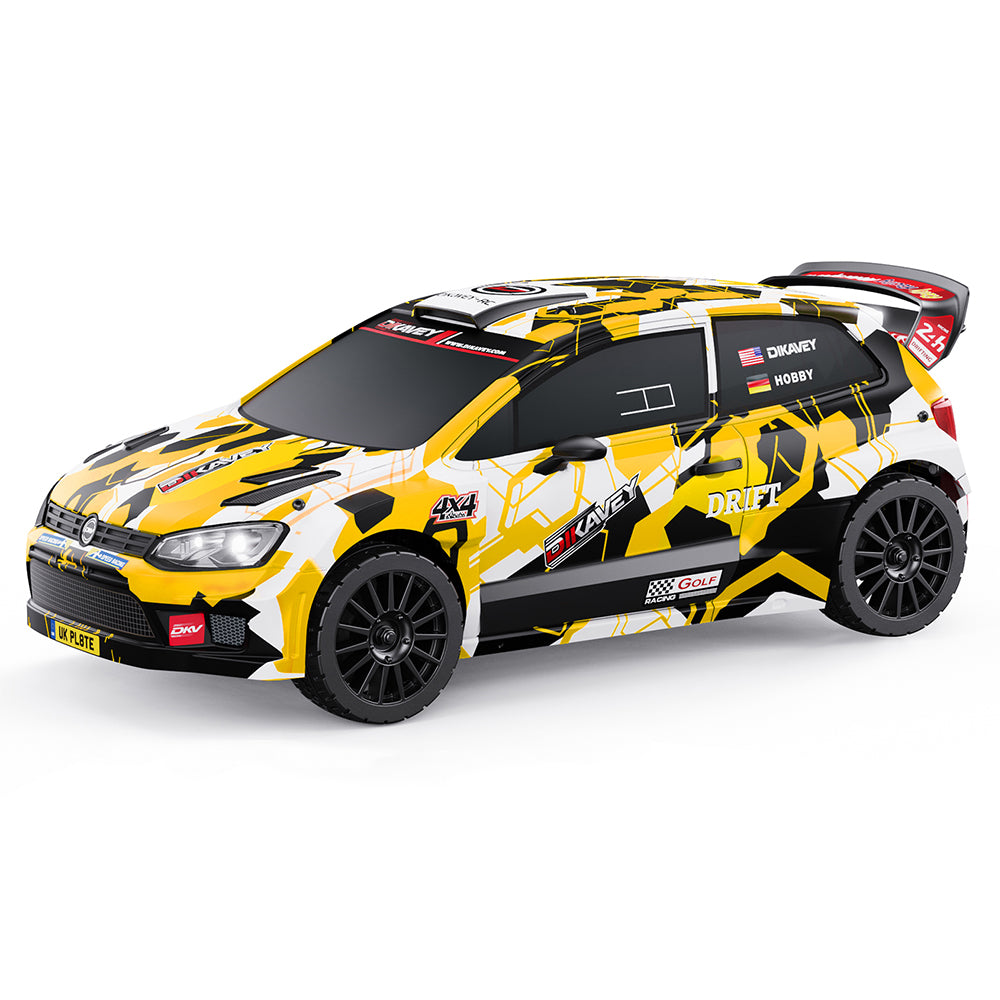 DIKAVEY 1/12 Maßstab RTR 4WD Brushless RC Rallyeauto | RX12 (Gelb) 