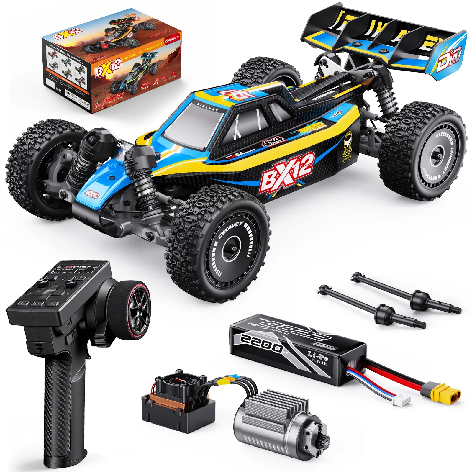 DIKAVEY 1/12 Scale RTR 4WD Metal Brushless RC  Buggy | BX12