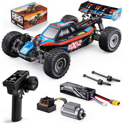DIKAVEY 1/12 Maßstab RTR 4WD Metall Brushless RC Buggy | BX12 (Blau-Orange)