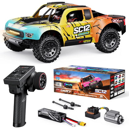 Flash⚡Sale-DIKAVEY 1/12 Brushless RTR 4WD Short-Course Truck | SC12（Yellow）